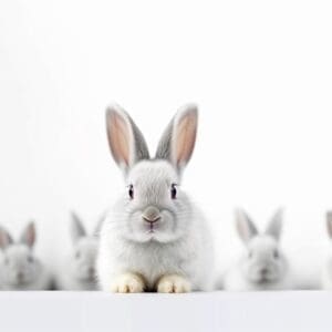 Cute rabbit animal realistically. white background
