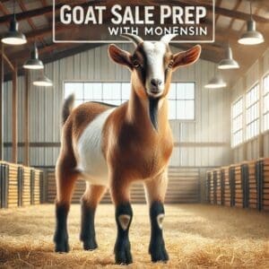 A-single-healthy-vibrant-young-show-goat-in-a-clean-well-lit-indoor-show-barn-setting.-