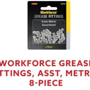 Workforce Grease Fittings, Assortment, Metric, 8-Piece..