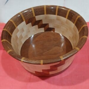 The Mahogany & Walnut "Ribbon" Bowl