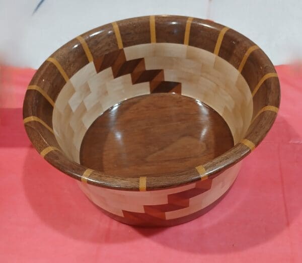 The Mahogany & Walnut "Ribbon" Bowl
