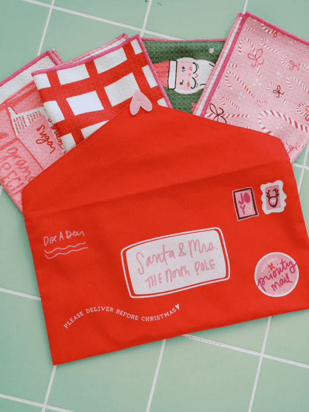 Letters to Santa Waffle Cloths