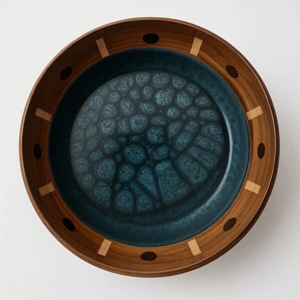 Blue Ember Inlay Bowl