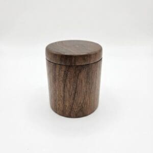 Solid Walnut Cylindrical Lidded Container
