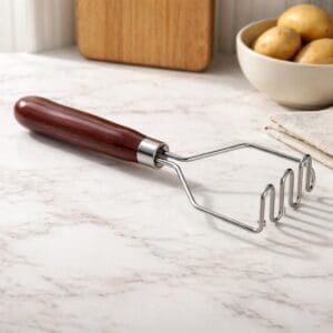 Ergonomic Wood Handle Potato & Root Vegetable Masher
