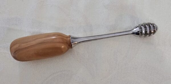 Elegant Wood Grip Honey Dipper