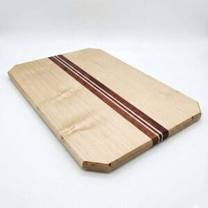 Artisan Maple, Walnut, & Purpleheart Accent Cutting Board
