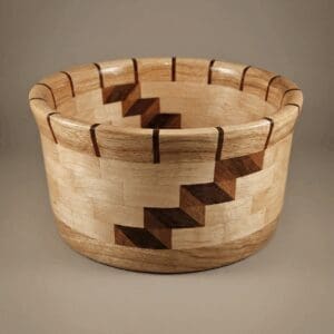 Handcrafted Segmented Wooden Bowl