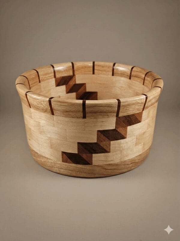 Handcrafted Segmented Wooden Bowl