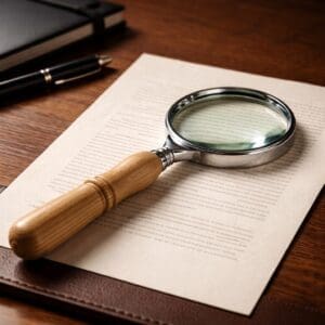 ​The Scholar’s Classic Wooden Magnifying Glass