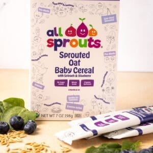 AllSprouts Organic Sprouted Oat, Spinach & Blueberry Baby Cereal