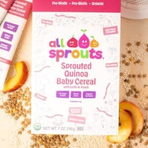 AllSprouts Organic Sprouted Quinoa, Lentil & Peach Baby Cereal