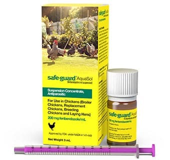 SAFE-GUARD® AQUASOL FENBENDAZOLE DEWORMER FOR CHICKENS 200 MG/ML