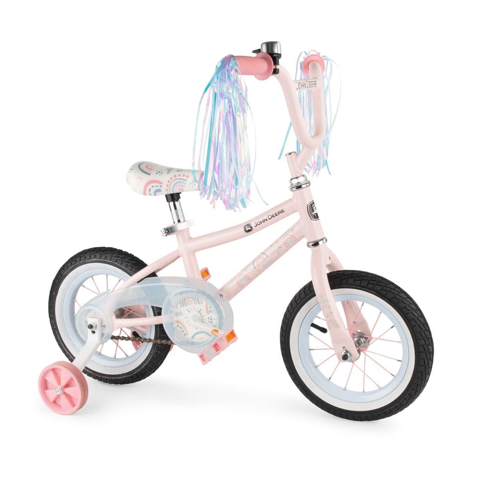 John Deere 12-inch Clouds Bicycle with Streamers & Bell