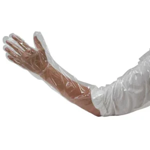 Shoulder Length O.B. Plastic Gloves, 100 Count