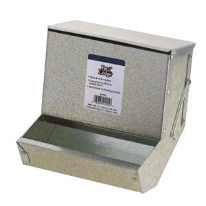 Pet Lodge 5" Metal Rabbit & Small Animal Gravity Feeder with Lid