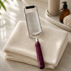 Premium Fine Grater with Purple Wooden Handle